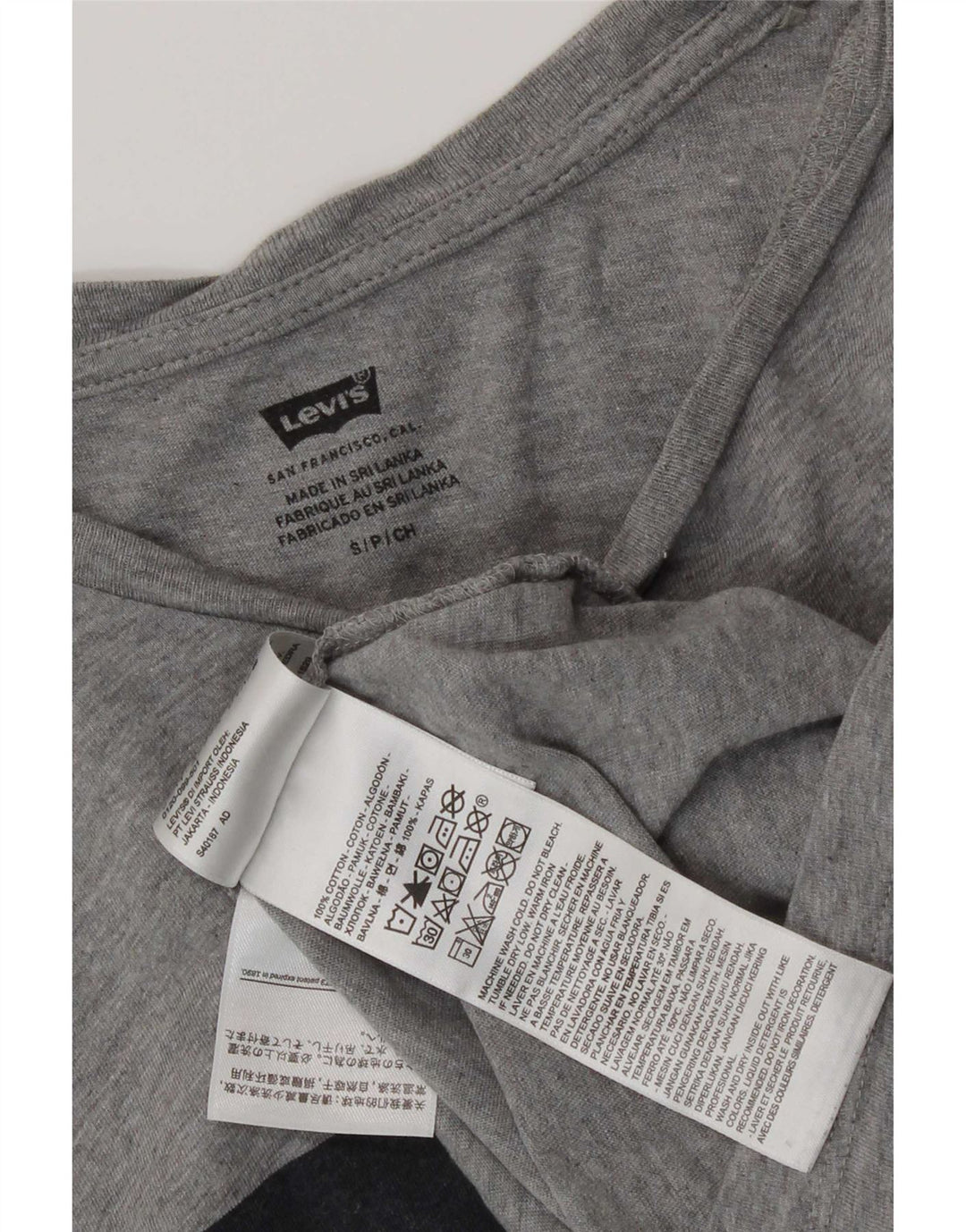 Ανδρικό γραφικό μπλουζάκι Levi's Top Small Grey Flecked Cotton