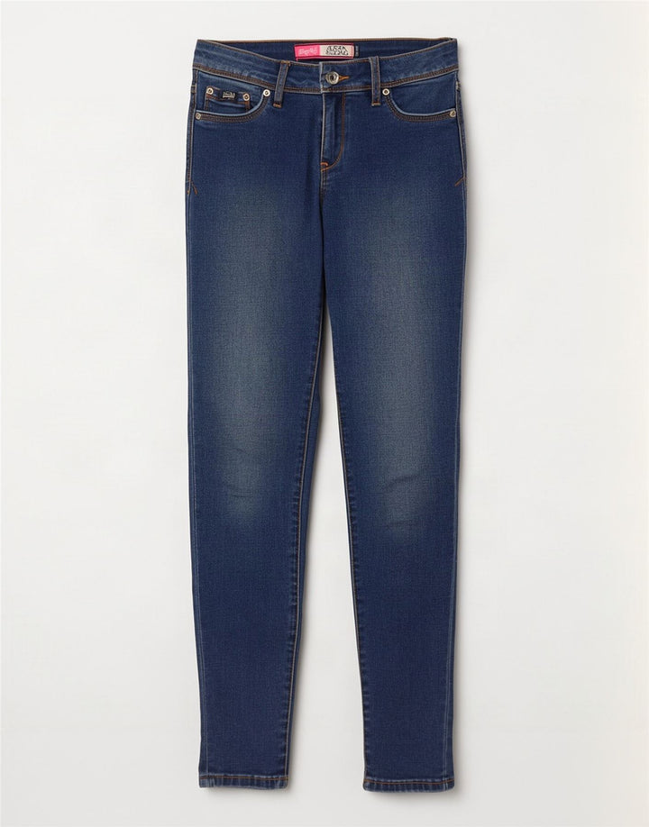 Superdry Γυναικείο Τζιν Alexia Jegging W26 L30 Μπλε βαμβακερό