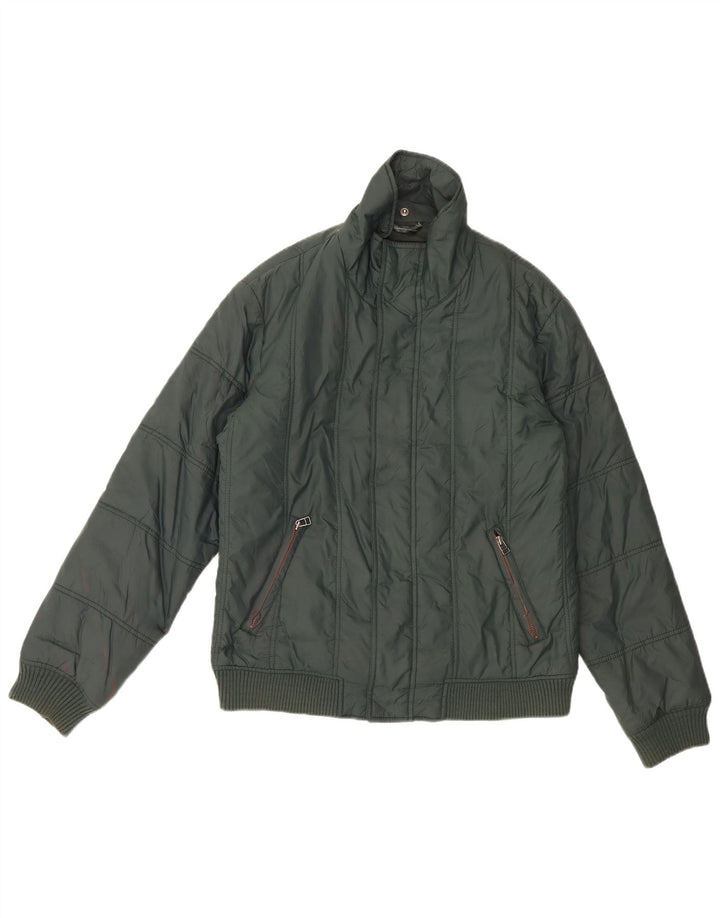 Zara Ανδρικό μπουφάν UK 40 Large Green Nylon