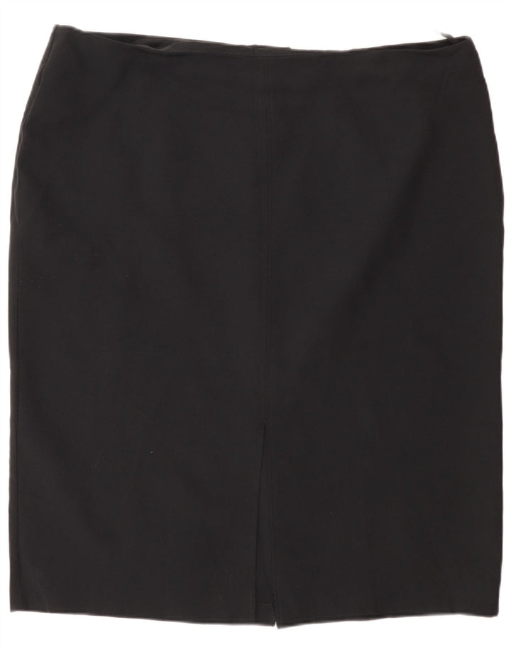 Marks & Spencer Γυναικεία Pencil Φούστα UK 20 2XL W40 Μαύρο Πολυεστέρας