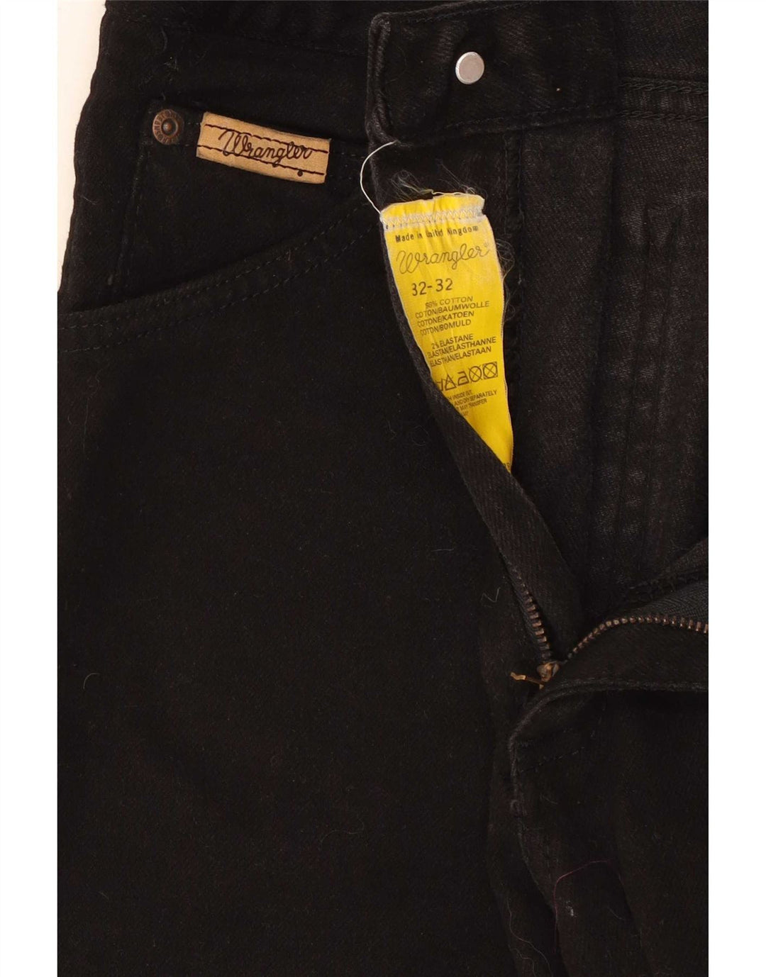 Ανδρικό Slim Straight Jeans Wrangler W32 L32 Μαύρο βαμβακερό