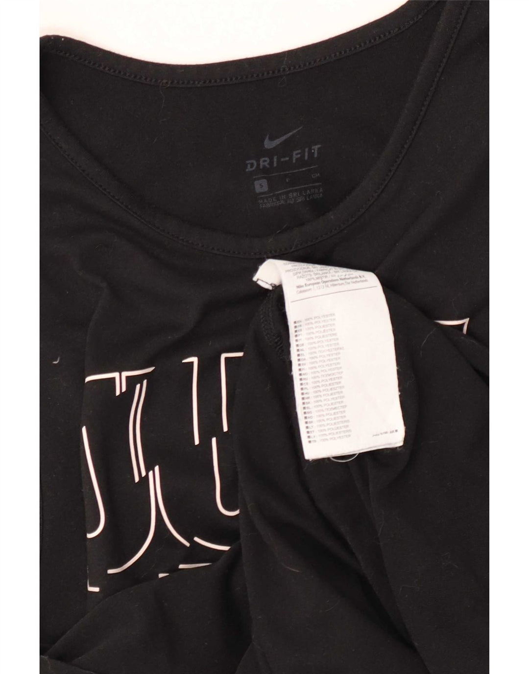 Γυναικείο γραφικό γιλέκο Nike Dri Fit Top 10 Small Black Polyester