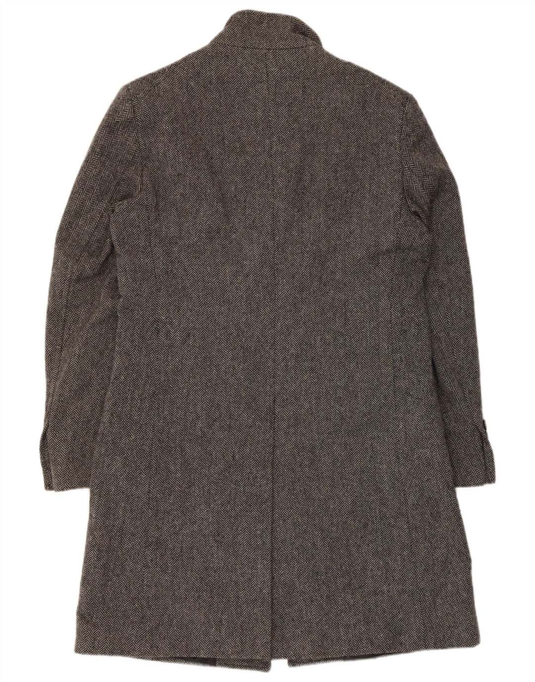 Zara Ανδρικό Longline Classic Fit Πανωφόρι UK 40 Large Grey Ψαροκόκκαλο
