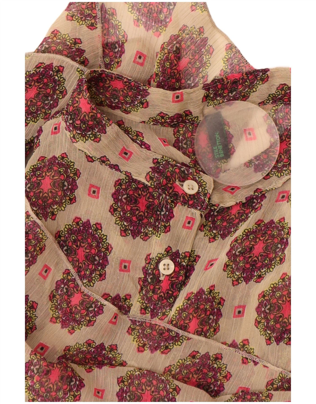 Γυναικείο φόρεμα Benetton A-Line UK 12 Medium Beige Floral