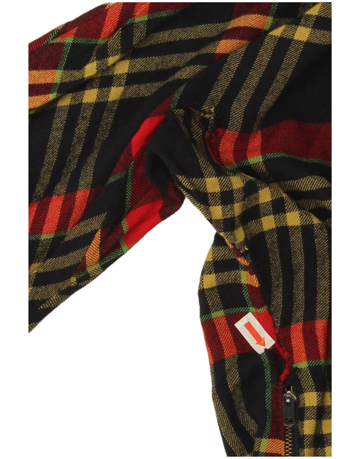 Vintage γυναικεία μακρυμάνικη μπλούζα μπλούζα UK 14 Large Red Check