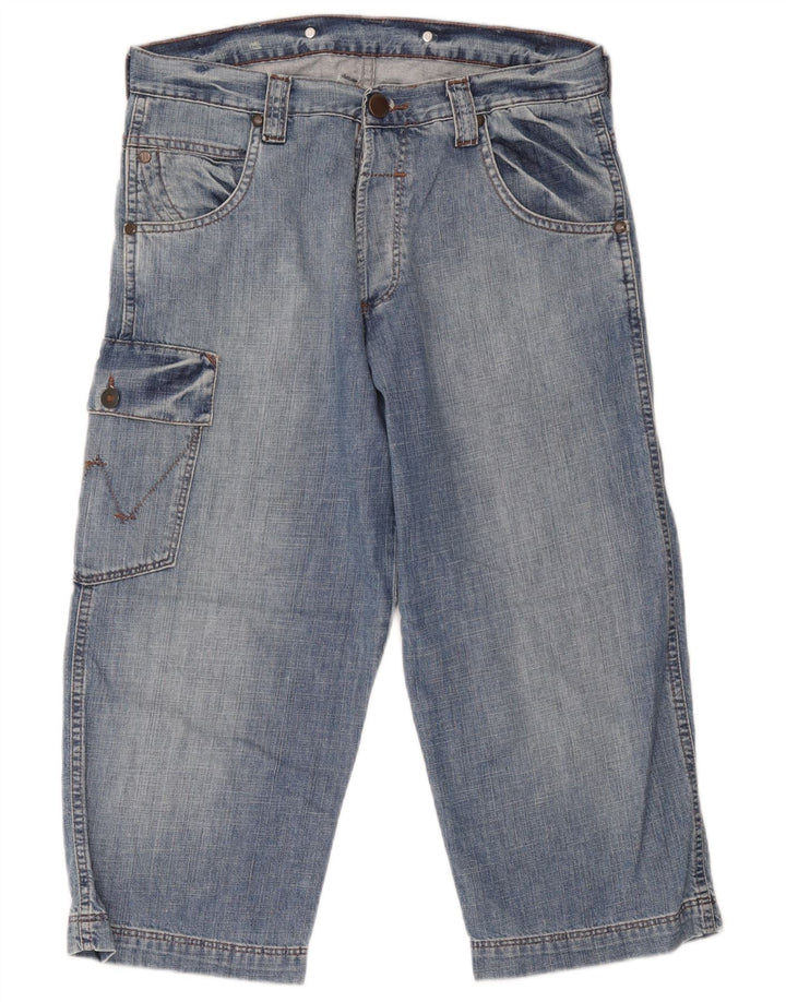 Ανδρικό τζιν Cargo σορτς Wrangler W30, μεσαίο μπλε βαμβακερό