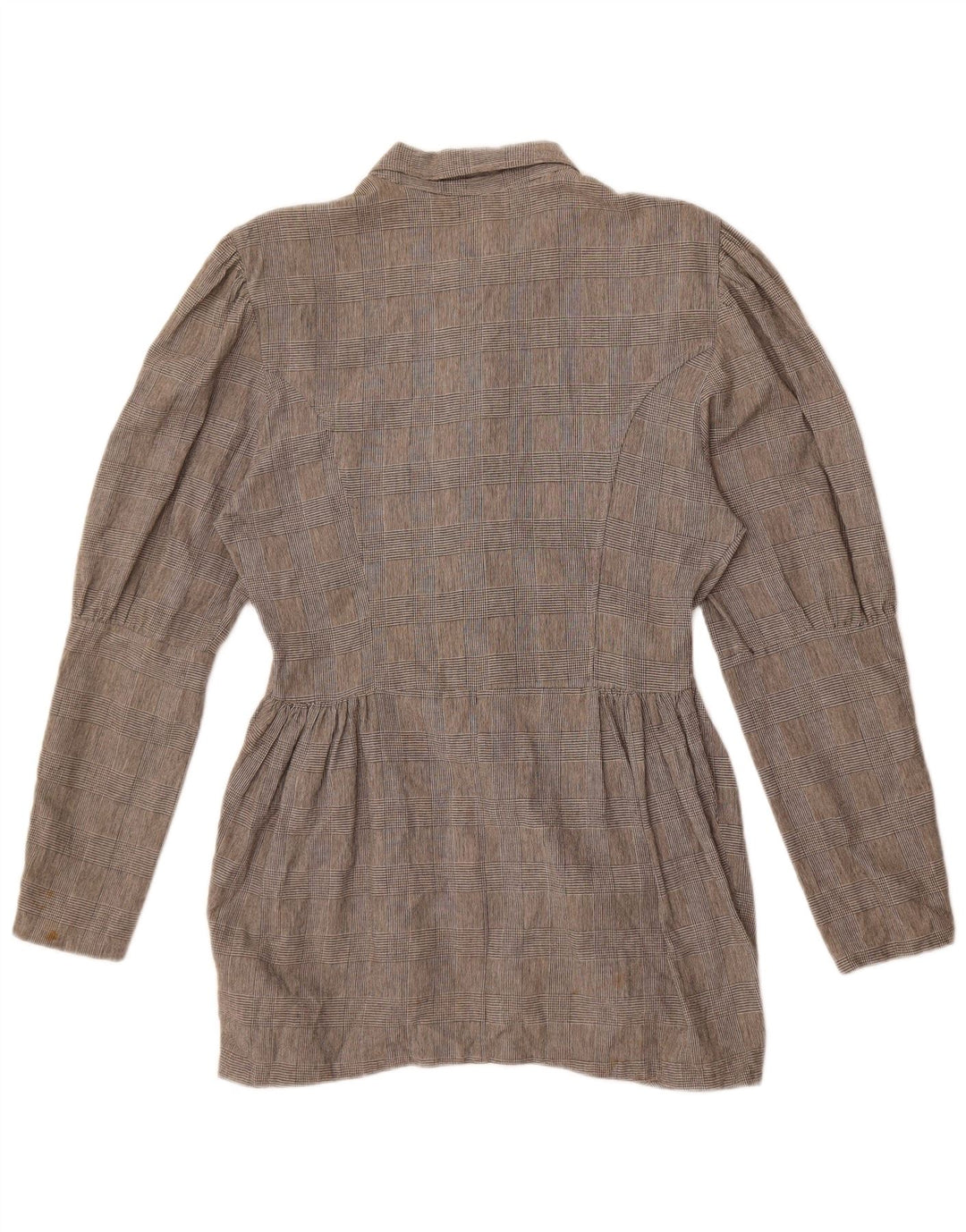 Γυναικείο πουκάμισο Benetton Μπλούζα IT 46 Large Grey Check Cotton