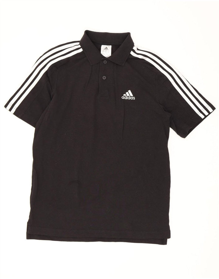 Ανδρικό μπλουζάκι Adidas Polo Μικρό μαύρο βαμβακερό