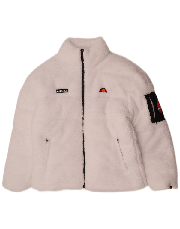Ellesse γυναικείο φλις μπουφάν UK 14 μεγάλο λευκό πολυεστέρα αθλητικά