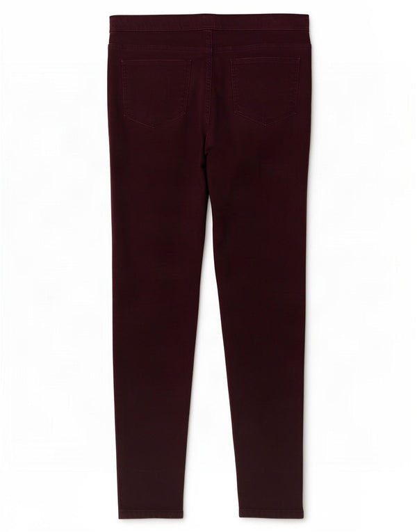 Marks & Spencer Γυναικεία Jegging Jegging UK 16 Large W36 L28 Βαμβακερό μπορντό