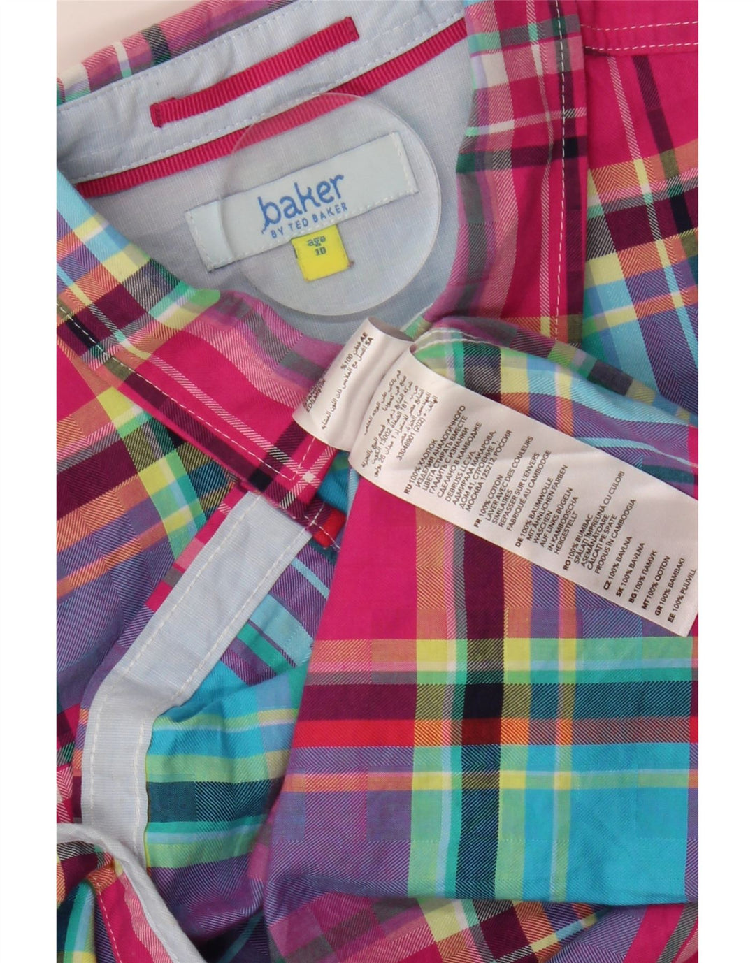 TED BAKER Αγόρι Φανελένιο πουκάμισο 9-10 ετών Πολύχρωμο βαμβακερό