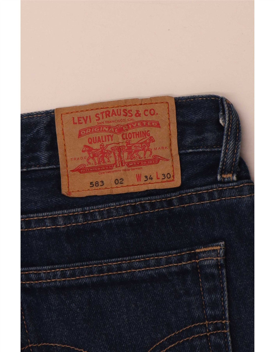 Levi's Mens 583 Straight Jeans W34 L30 Blue