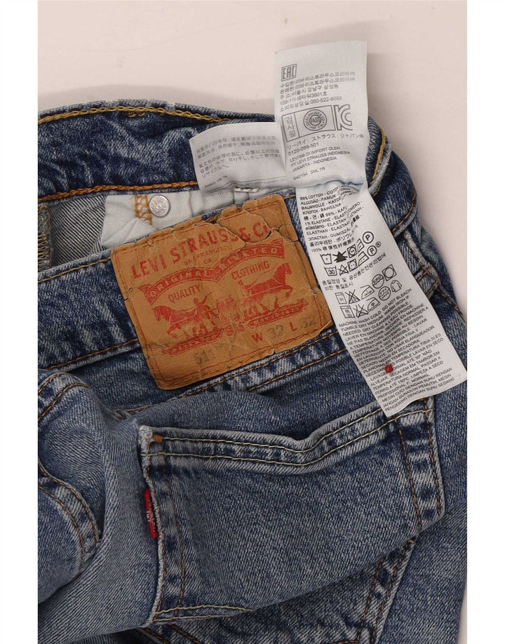 Levi's Mens 511 Slim Jeans W32 L32 Blue Cotton