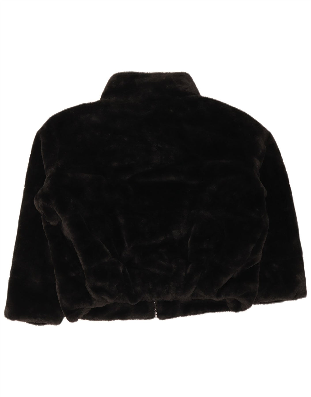 Zara Γυναικείο Μπουφάν από Faux Fur UK 16 Large Black Polyester