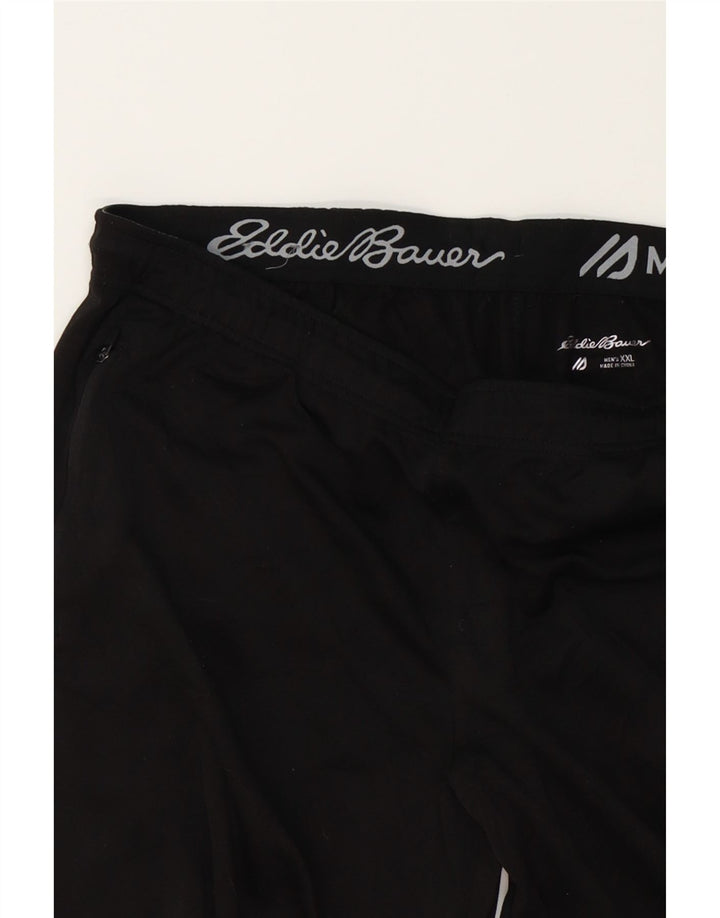 EDDIE BAUER Mens Tracksuit Trousers Joggers 2XL  Black Polyester Vintage Eddie Bauer and Second-Hand Eddie Bauer from Messina Hembry 