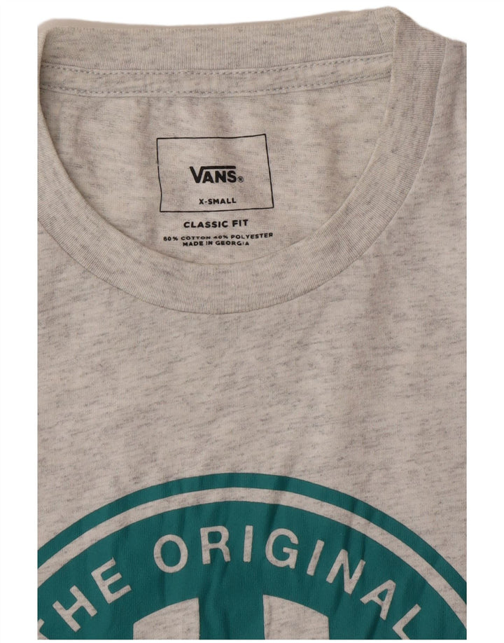 VANS Ανδρικό γραφικό μπλουζάκι Classic Fit Top XS Γκρι βαμβακερό