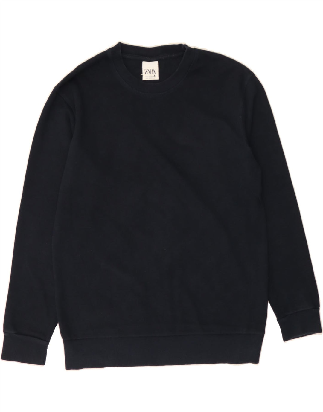 ZARA Womens Sweatshirt Jumper UK 14 Medium Navy Blue Vintage Zara and Second-Hand Zara from Messina Hembry 
