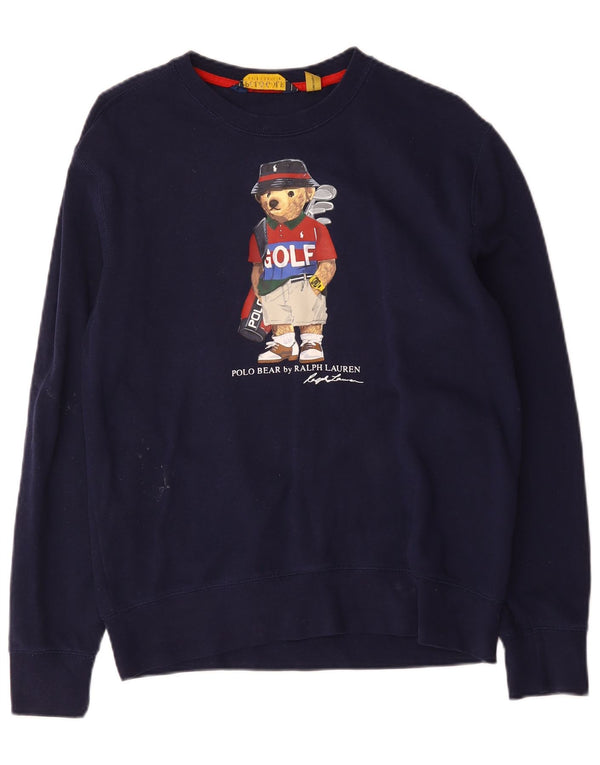 Ανδρικό γραφικό φούτερ Polo Ralph Lauren Jumper Medium Navy Blue βαμβακερό