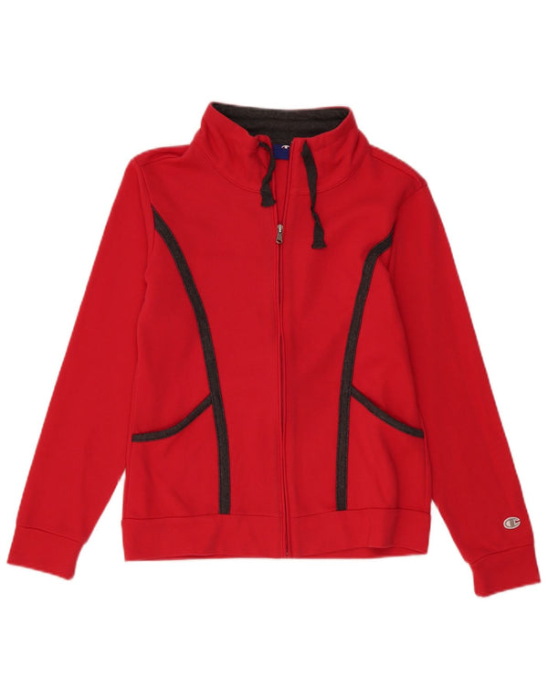 Champion Γυναικεία αθλητική φόρμα Top Jacket UK 10 Small Red Cotton
