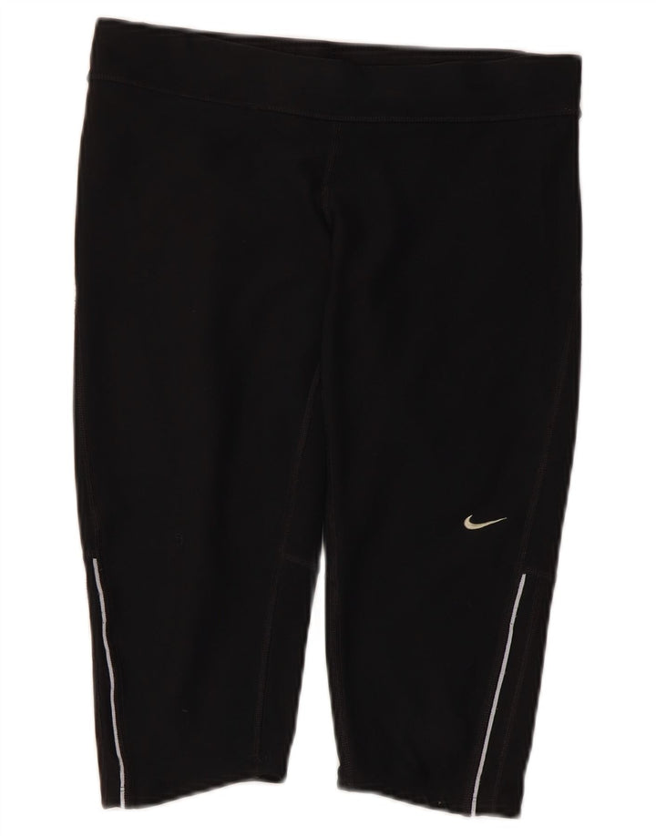 Γυναικείο κολάν NIKE Dri Fit Capri UK 12 μεσαίο μαύρο πολυεστέρα