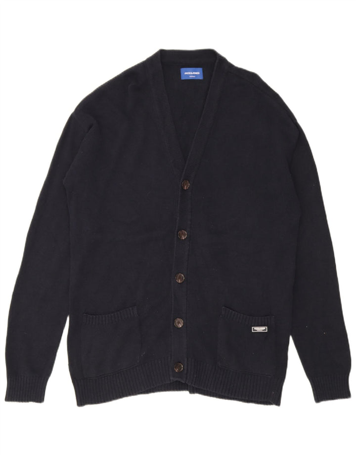 Jack & Jones Ανδρική ζακέτα πουλόβερ μεγάλο ναυτικό βαμβακερό