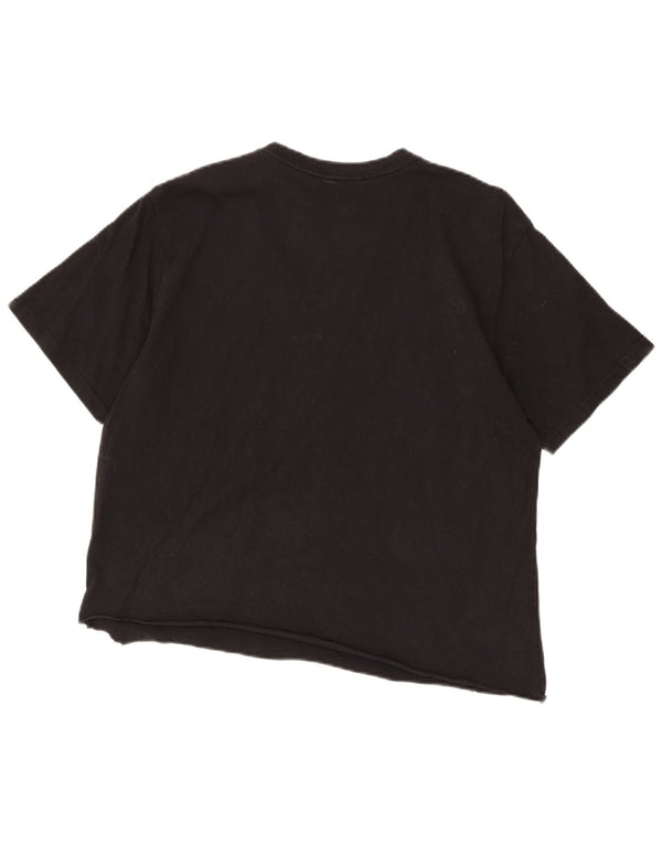 Billabong Γυναικείο γραφικό T-Shirt Top UK 16 Large μαύρο βαμβακερό