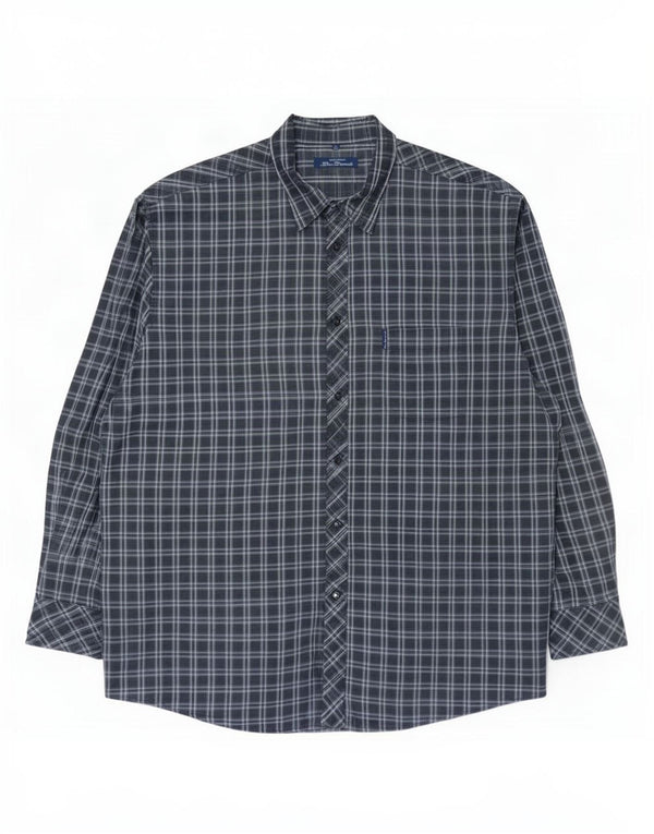 Ανδρικό πουκάμισο Ben Sherman 2XL Grey Check Cotton