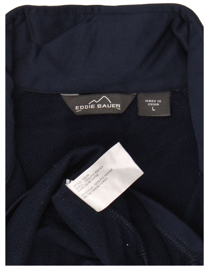 EDDIE BAUER Ανδρικό φούτερ με φερμουάρ πουκάμισο μεγάλο μπλε ναυτικό πολυεστέρας