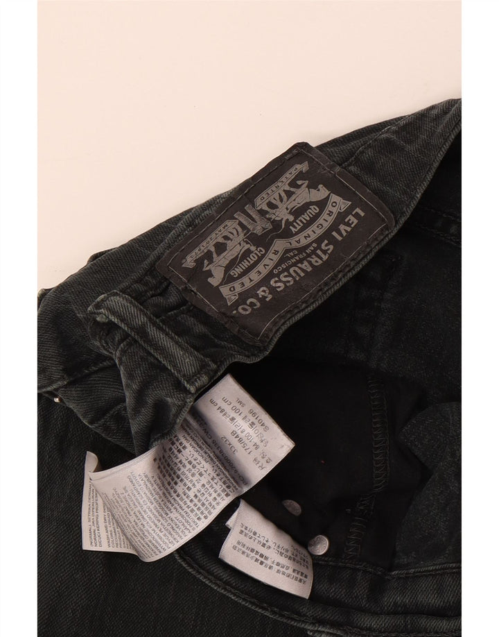 Ανδρικό τζιν Levi's Distressed Straight W33 L32 Μαύρο βαμβακερό
