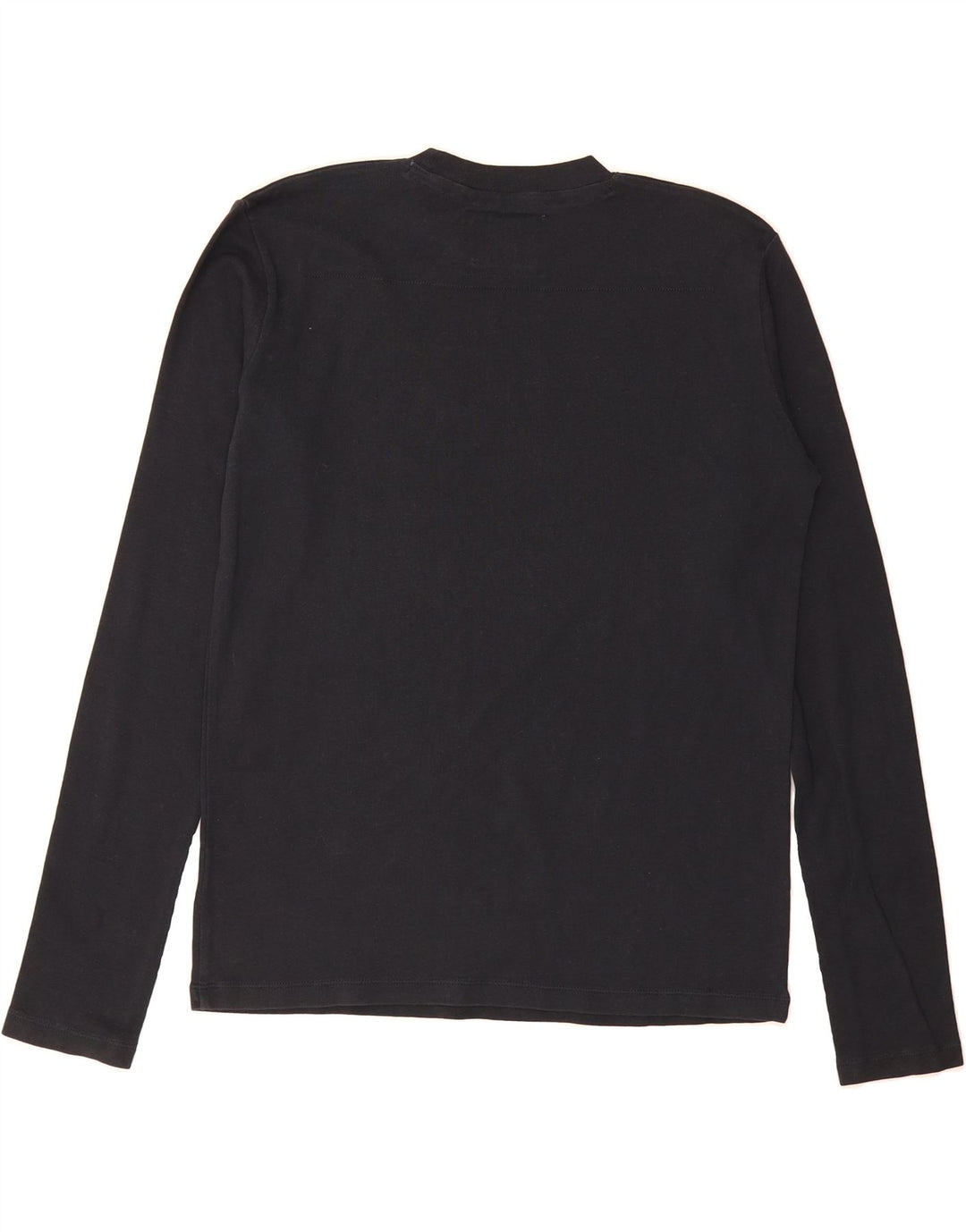 WOOLRICH Mens Graphic Top Long Sleeve Medium Navy Blue Cotton Vintage Woolrich and Second-Hand Woolrich from Messina Hembry 