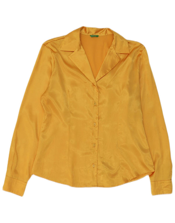 Γυναικείο πουκάμισο Benetton Μπλούζα IT 46 Large Yellow Polyester