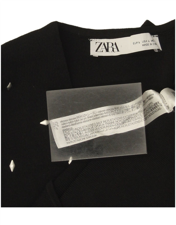 Zara Γυναικείο Κορμάκι UK 14 Μεγάλη Μαύρη Βισκόζη