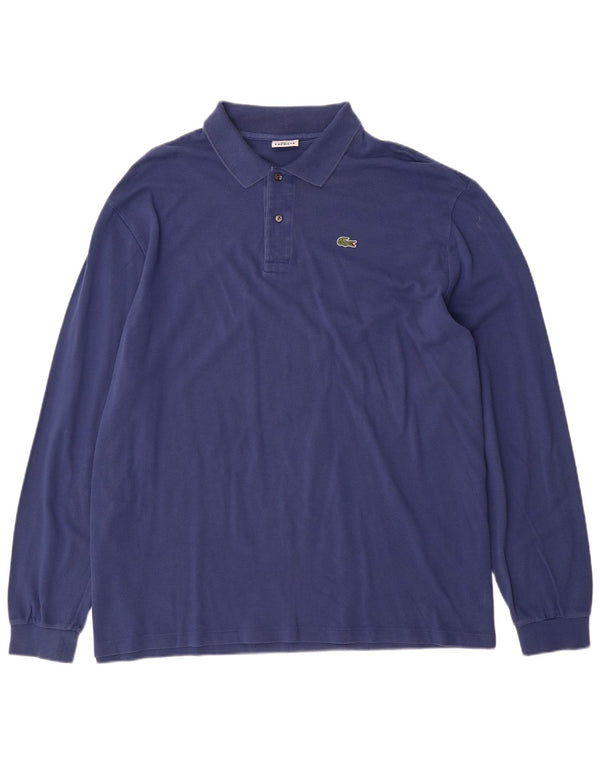 Ανδρικό μακρυμάνικο μπλουζάκι πόλο Lacoste, νούμερο 9 4XL, μπλε βαμβακερό