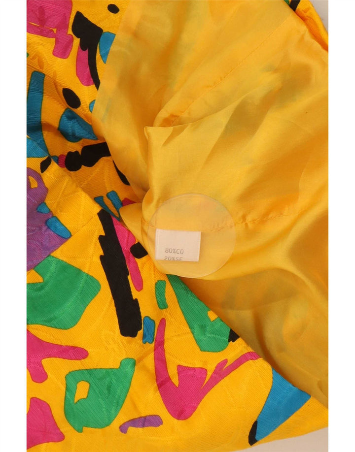Vintage Γυναικείο Abstract Pattern Μπουφάν Blazer IT 44 Medium Yellow