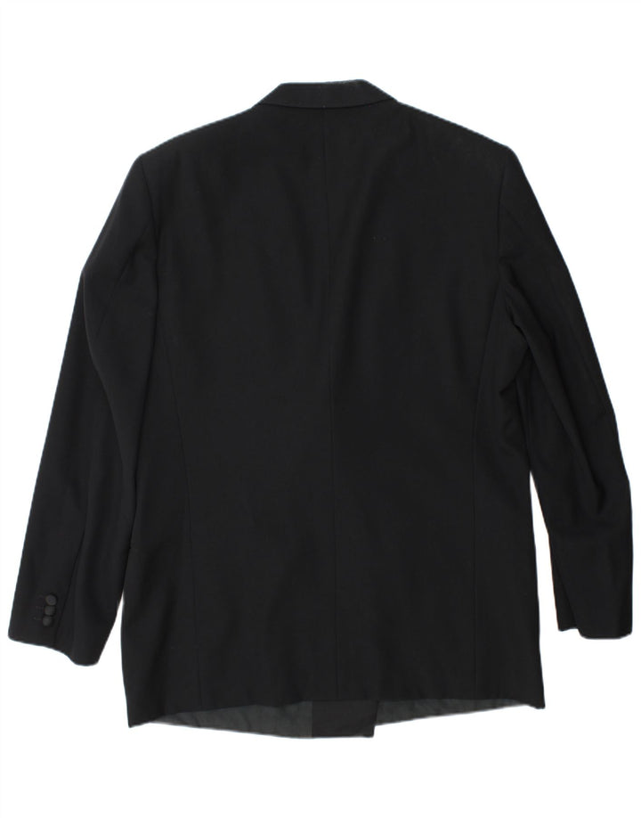 Egon Von Furstenberg Ανδρικό UK 40 Large W32 L32 Μαύρο παρθένο μαλλί