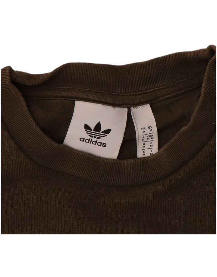 Ανδρικό γραφικό φούτερ ADIDAS Jumper Medium Khaki Βαμβακερό