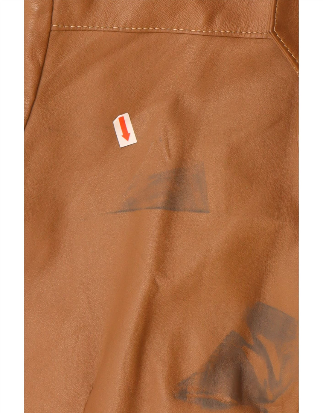 VINTAGE Ανδρικό Δερμάτινο Σακάκι Μπλέιζερ με 2 Κουμπιά IT 48 Δερμάτινο Μεσαίο Μπεζ