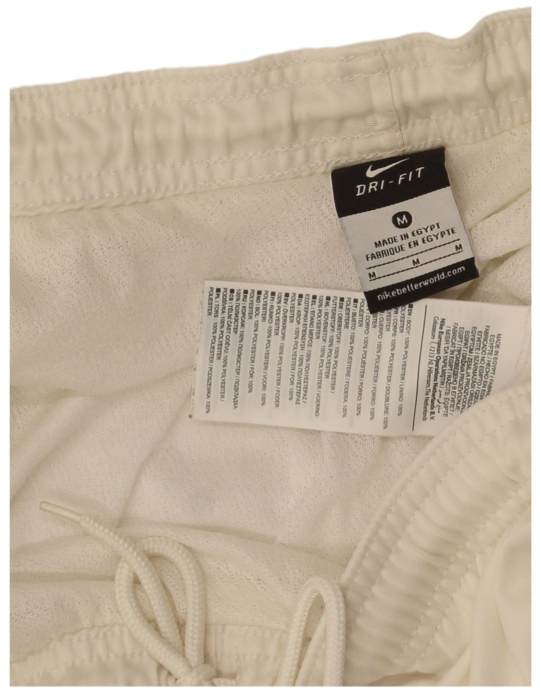 Ανδρικό αθλητικό σορτς Nike Dri Fit από μεσαίο λευκό πολυεστέρα