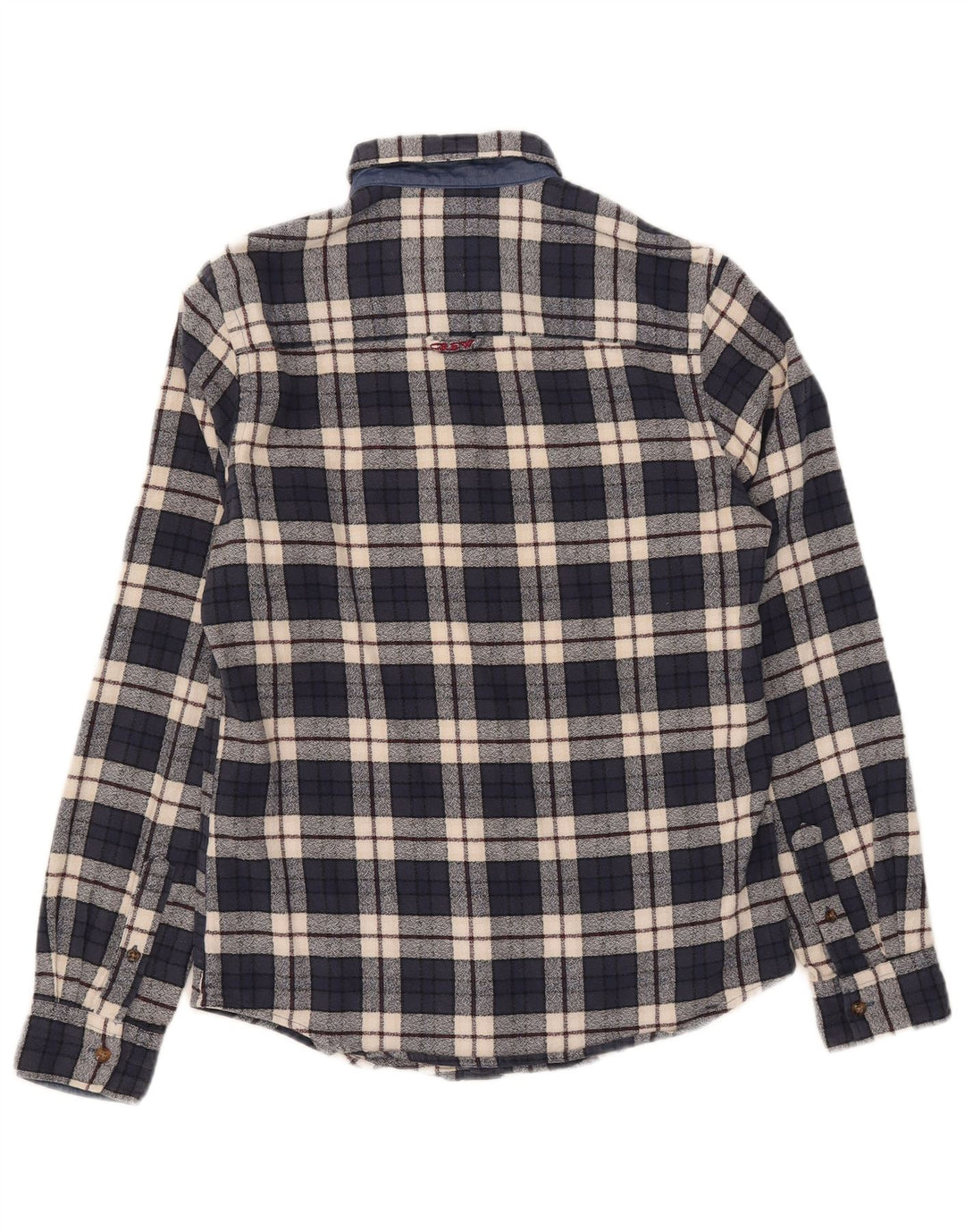 Ανδρικό φανελένιο πουκάμισο Crew Clothing Μικρό βαμβακερό καρό μπλε ναυτικό