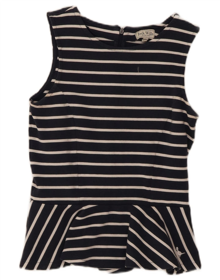 Jack Wills Γυναικεία Μπλούζα Τοπ UK 8 Small Navy Blue ριγέ ναυτικό