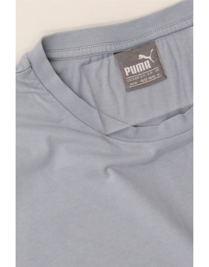 PUMA Mens Graphic T-Shirt Top Medium Blue Vintage Puma and Second-Hand Puma from Messina Hembry 