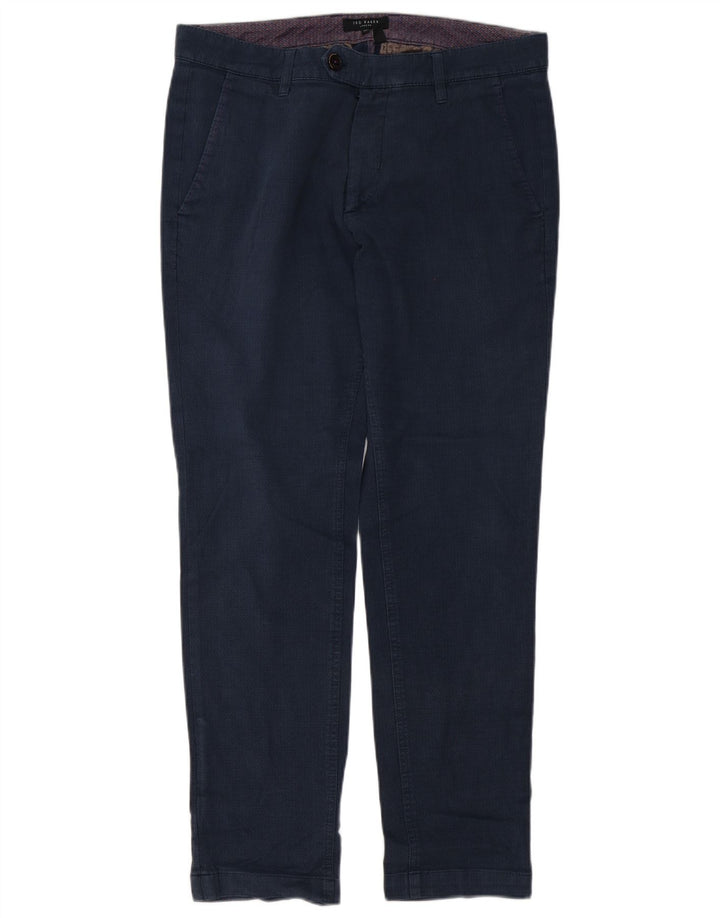 Ted Baker Ανδρικό Slim Suit Παντελόνι W34 L32 Navy Blue Cotton