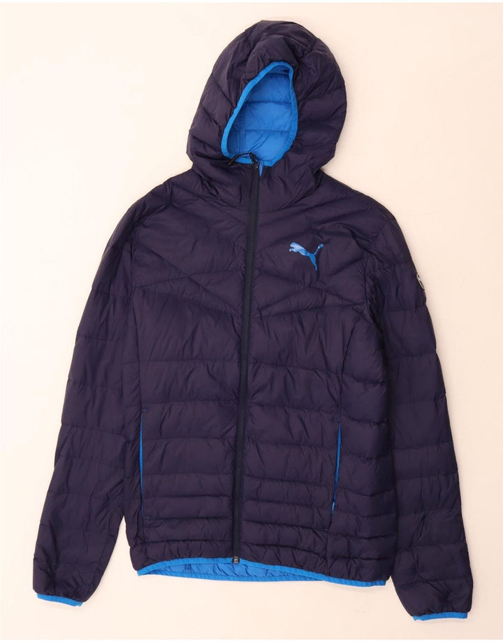 Puma Ανδρικό μπουφάν με κουκούλα UK 36 Small Navy Blue