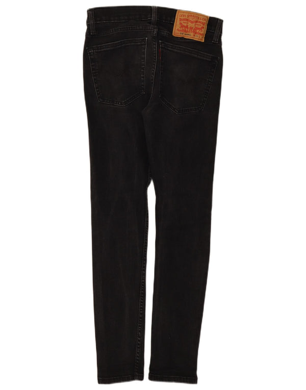 Levi's Mens 519 Distressed Hi-Ball Skinny Jeans W30 L29 Black Cotton