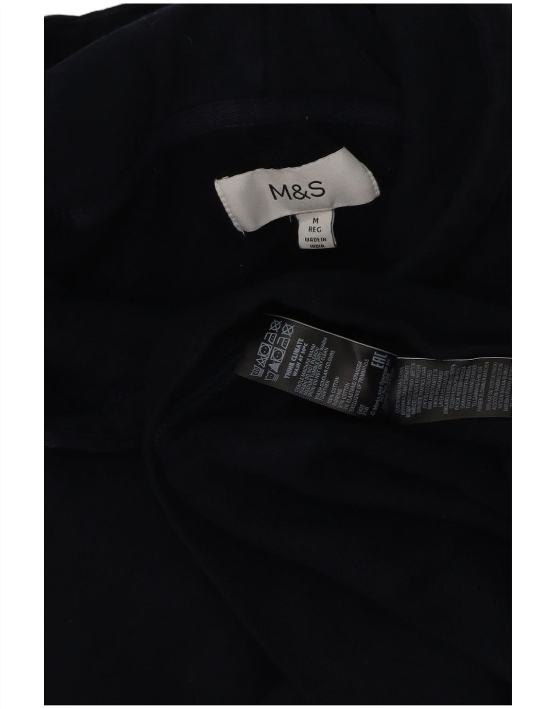 Marks & Spencer Γυναικεία φούτερ με κουκούλα, μεσαίο μπλε βαμβακερό