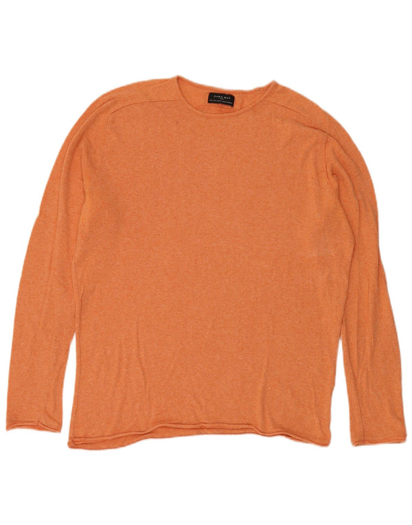 Ανδρικό πουλόβερ Zara Crew Neck Jumper Μεγάλο Πορτοκαλί