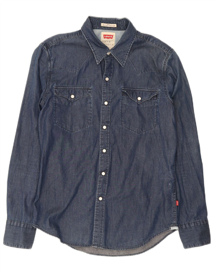 Ανδρικό τζιν πουκάμισο Levi's Slim Fit Μικρό Navy Blue από βαμβάκι