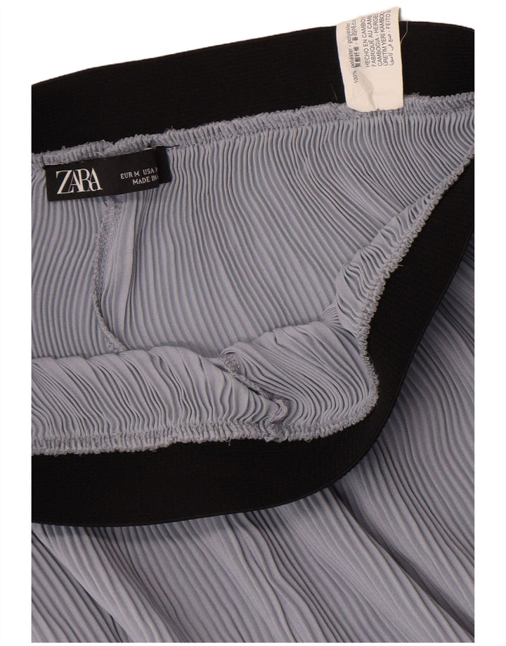 Zara Γυναικείο Παντελόνι Capri Cullotes Medium W28 L21 Blue Colourblock
