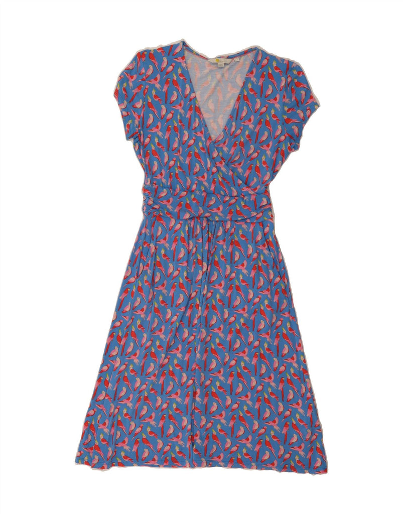 BODEN Womens A-Line Dress UK 8 Small Blue Animal Print Viscose Vintage Boden and Second-Hand Boden from Messina Hembry 