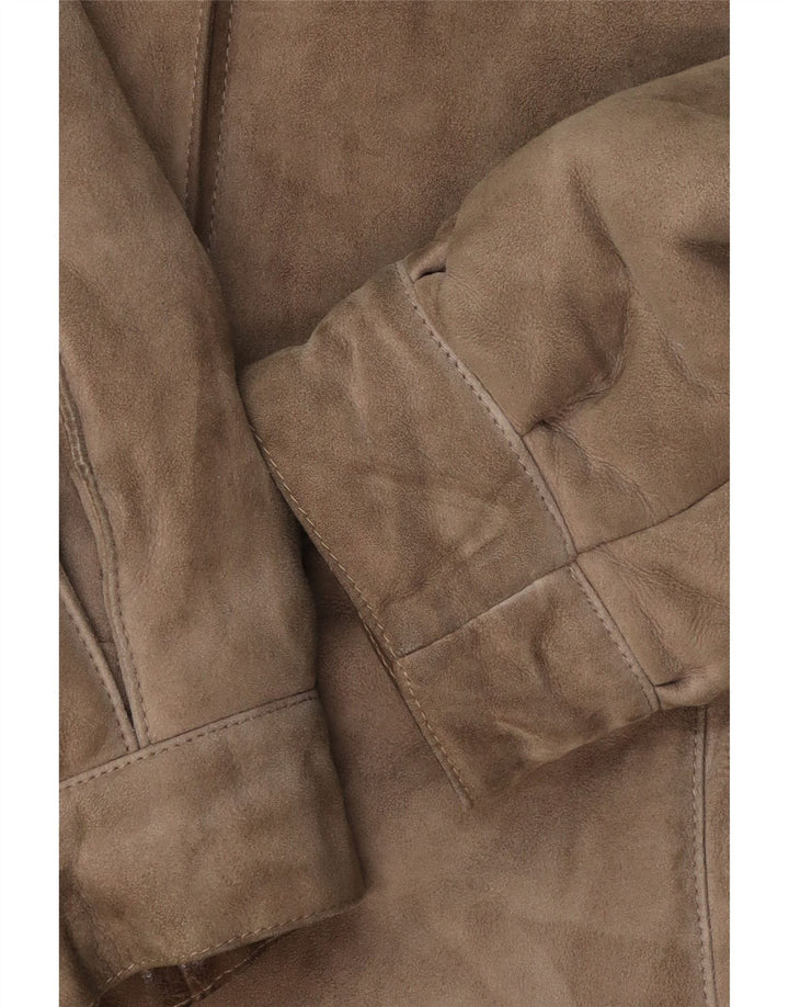Vintage Γυναικείο Παλτό Shearling UK 14 Μεσαίο Καφέ